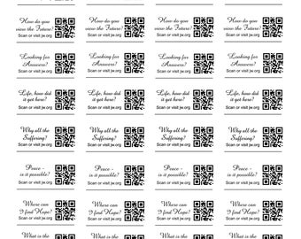 JW QR Stickers (rectangular) - Questions/End to Pandemics