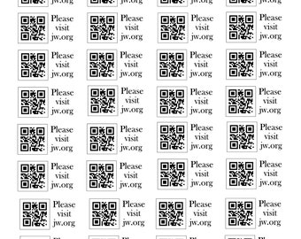 JW QR Stickers (rectangular)