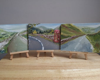 Lake District Trio - Acrylic Paintings, 7x5 in