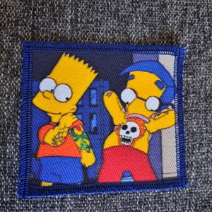 Bart and Millhouse patch, cartoon