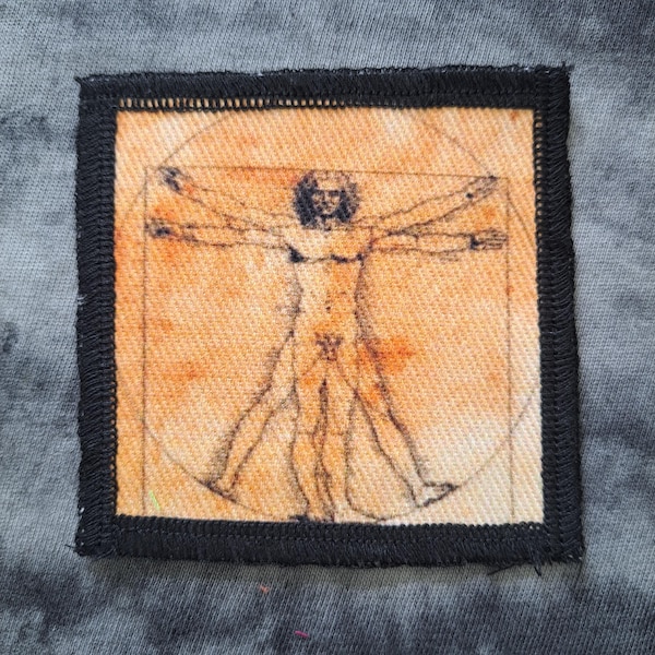 Parche del Hombre de Vitruvio de Leonardo da Vinci, arte
