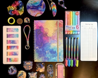 Rainbow Themed Bookish Bundle - Gift Box, Book Lovers, Journals, Pins, Etc!