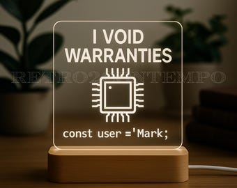 Personalized Humor Desk Lamp for Programmers - Ambient Light for, Coders & Tech Enthusiasts