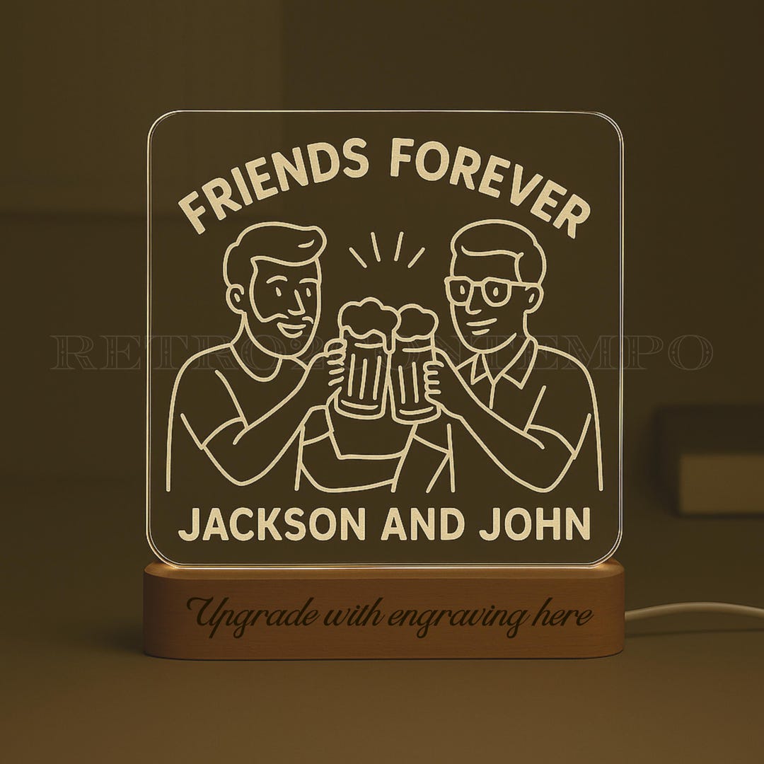 Personalized Friends Forever LED Lamp - Custom Gift for Best Friends ...