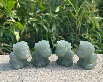 Sunstone, Yooperlite, Cloudy & Blue/Green Aventurine Jade Sitting Pegasus | Cute Unicorn Pegasus Gemstone Statue | Mythical Decor