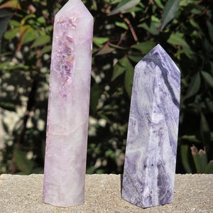 Tiger's Eye, Picture Jasper, Rhodonite, Garden Quartz, Flower Agate, Lapis, Pink Opal & Citrine Crystal Towers | Gemstone Points | Gift