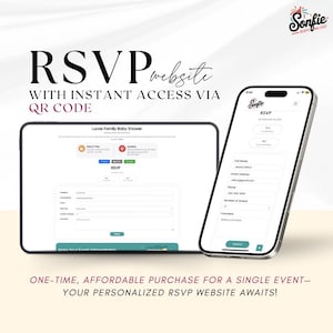 RSVP in a Snap: QR Code-Ready RSVP Website for Effortless Event Management! | Effortless Management | Sonfie | Invitation