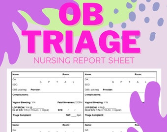 OB Triage Report Sheet - Etsy