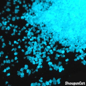 Luminous Sand Light Blue 10g Glow in the Dark Pigment for Resin Nail Art Decor Crafts eo7488