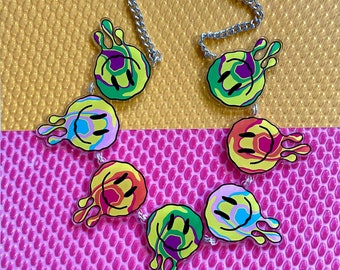 Mega Melty Face Statement Necklace