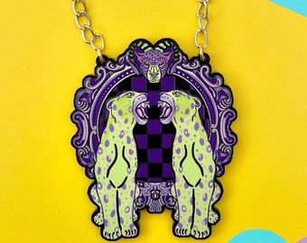 Scrying Mirror Acrylic Necklace