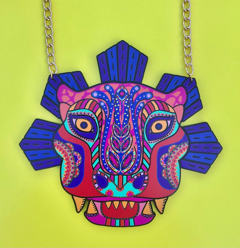 Alebrije Panther Necklace Day of the Dead Mexican mythical beast spirit animal image 4