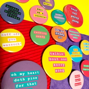 Ghosty Quotes Set of 3 Button Pins image 5