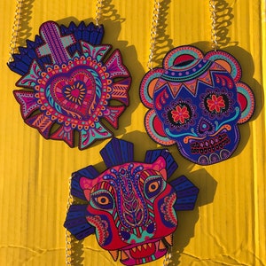 Alebrije Panther Necklace Day of the Dead Mexican mythical beast spirit animal image 9