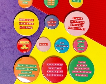 Father Ted Quotes Set of 3 Button Pins