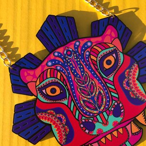 Alebrije Panther Necklace Day of the Dead Mexican mythical beast spirit animal image 7