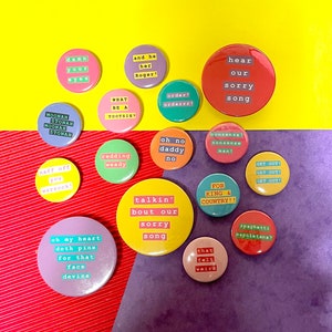 Ghosty Quotes Set of 3 Button Pins image 3