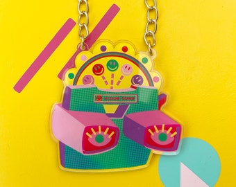 80s view master style necklace