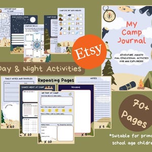 Mon journal de camp - Téléchargement numérique | Activités de camping amusantes et éducatives pour les enfants