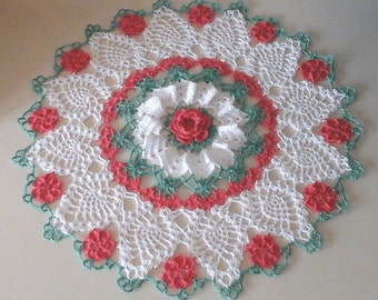 0808 Sweetheart Rose Doily