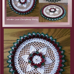 Winter Lace Christmas Doily