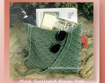 Mock Scalloped Beach Tote