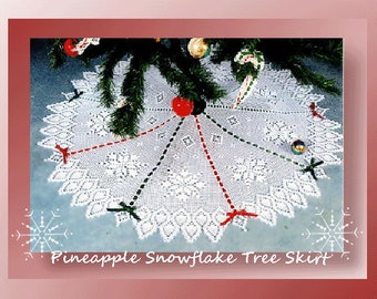 Pineapple Snowflake Tree Skirt