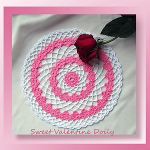 0463 Süßes Valentinsdeckchen Häkelmuster
