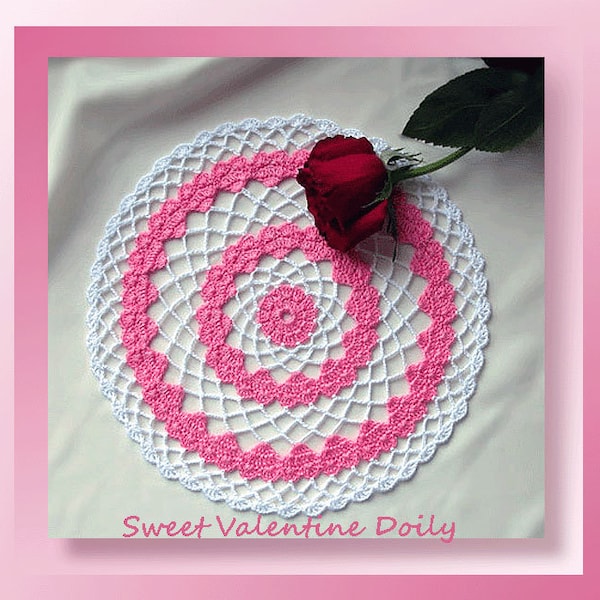 Crochet Heart Doily Etsy