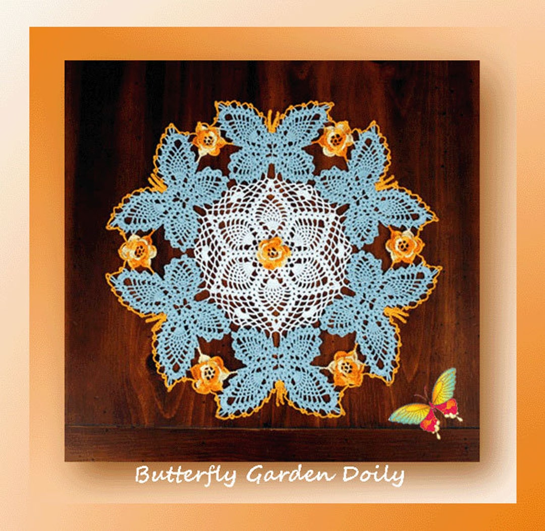 0673 Butterfly Garden Doily Pattern - Etsy