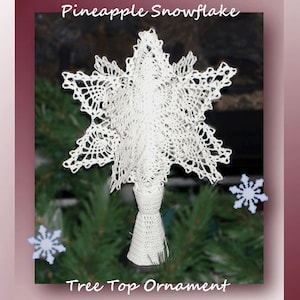 Decorazione per la cima dell&#39;albero a forma di fiocco di neve a forma di ananas