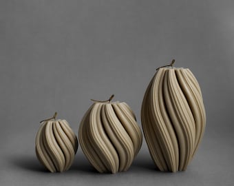 Vela de cera de soja LAWA hecha a mano con espirales - Decoración moderna para el hogar