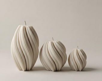 LAWA Handmade Swirl Soy Wax Candle - Modern Home Decor