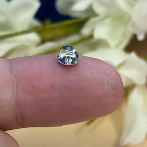 14k Solid White Gold Earring Backing, 5.75mm Screw Back Earring Backing, 1.00mm Hole, 14k White Screw Back Backing, Spare Screw back