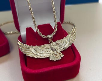 14K Solid Gold Eagle Pendant, Gold Eagle Pendant, Stylish Eagle Gold Pendant, 11 Grams Gold Eagle Pendant as gift, Eagle Pendant, Her Gift