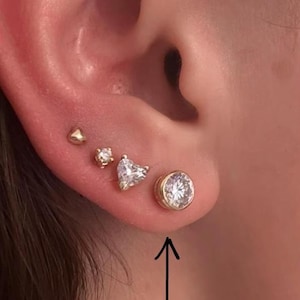 1.25CTW 14K Solid Gold Bezel Set Diamond Stud Earrings, Diamond Stud Earrings, Bezel Set Diamond Studs, Classy Diamond Stud Earrings for Her