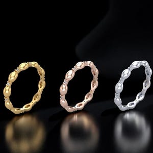 14k solid Gold Diamant Eternity Ring, Stapeln, zierliche Eternity Stacking Ring für sie, Geschenk für sie