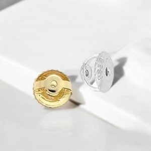 14k Solid Gold Earring Backing, Spare Screw Back Earring Backing, 0.84mm Hole, Screw Back Backing, Spare Screw back for missing Earrings