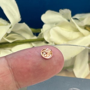 14k Solid Rose Gold Earring Backing, Spare Screw Back Earring Backing, 0.86mm Hole, Screw Back Backing, Spare Screw back