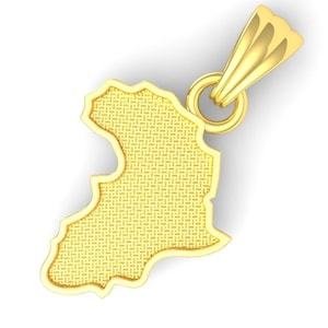 14K Solid Gold Africa Continent Pendant, Africa Pendant, Gold Africa Pendant, Unisex Africa Pendant, Gift for Her