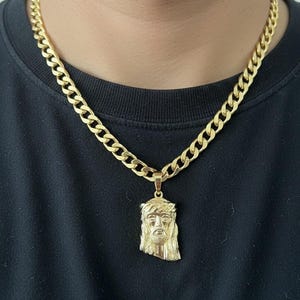 18k gold jesus piece - Etsy 日本
