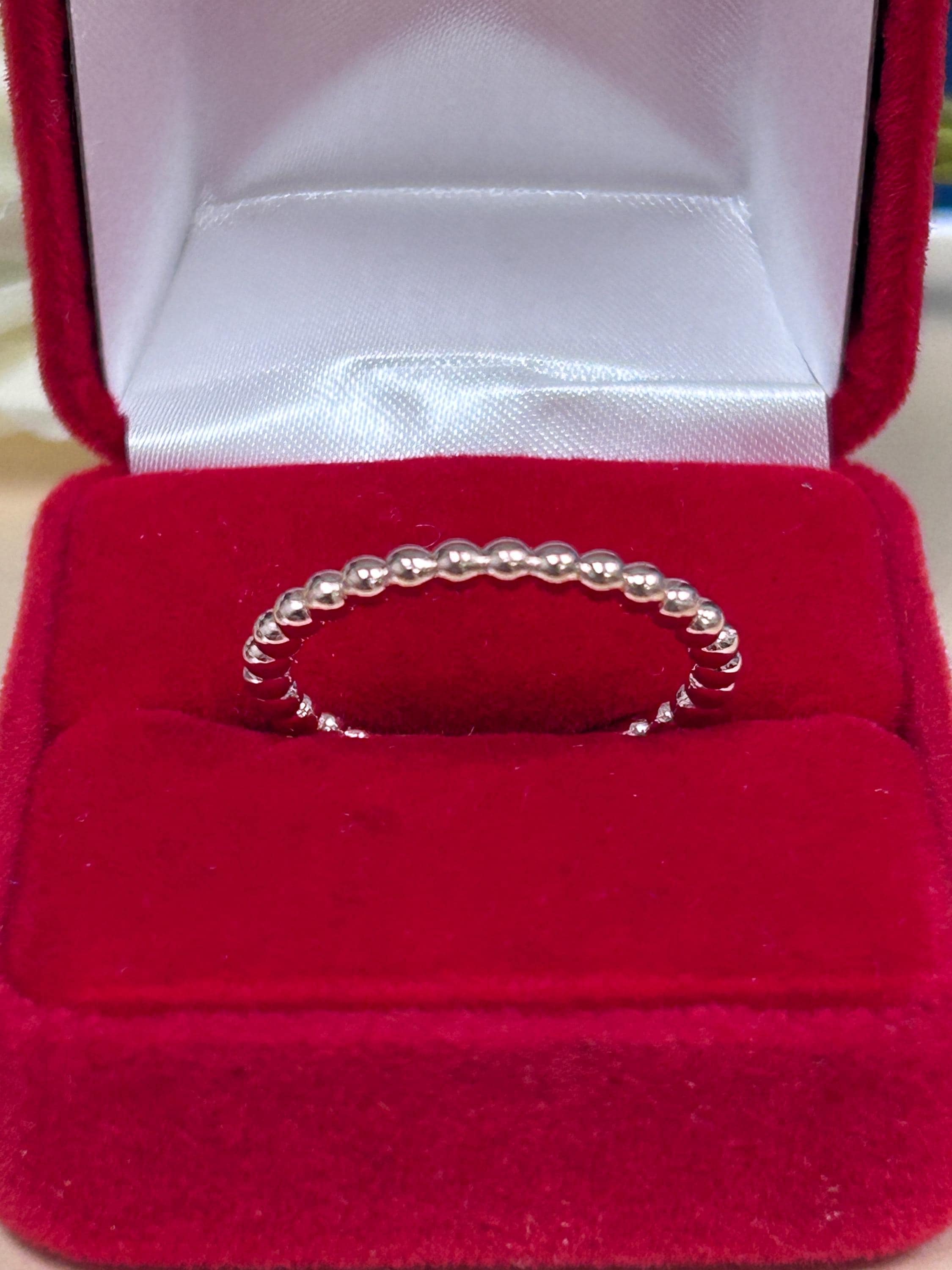 14k Solid Gold Stackable Ball Ring, Gold Bead Ring Stackable, Stacking Gold Ball Band, Solid Gold Ball Ring , Gold Beads Ring for Her, Gift