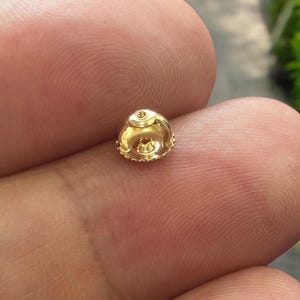 10k Solid Gold Earring Backing, Spare Screw Back Earring Backing, 1.05mm Hole, Screw Back Backing, Spare Screw back for missing Earrings