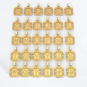 14K Solid Gold Initial Pendant, 4 Grams Gold Letter Initial, 20mm x 16mm Unisex Gold Initial, Gold Charm Unisex, Gift for Her