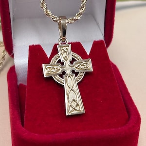 14k Solid Gold Celtic Cross Pendant, Celtic Pendant, Celtic  Cross Pendant, Unisex Celtic Cross, Gift for Her