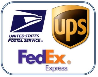 Nachtelijke verzending voor spoedbestellingen, USPS Priority en Priority Express Mail, UPS Overnight Service