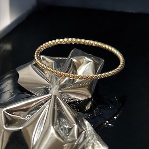 14k Solid Gold Twist Ring, Twisted Rope Wedding Band, Twist Stacking Ring, 1.2MM Rope Design Wedding Ring, Stacking Twist Wedding Band
