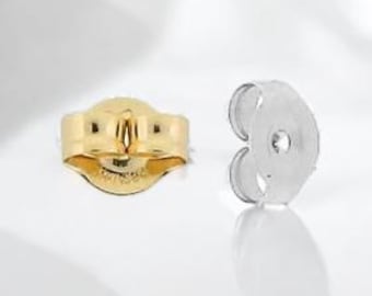 14k Solid Gold Earring Backing, Spare Push Back Earring Backing, 0.76mm Hole, Push Back Backing, Spare Push back for missing Earring