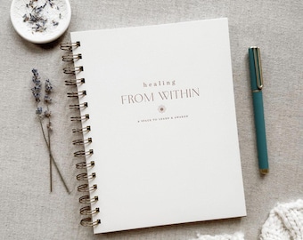 Healing From Within Self-Transformation Journal, Anxiety Journal, Healing Journal, Therapy Journal, Prompts For Healing, Mental Health