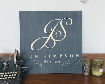 Custom Laser Cut Wood Sign, Layered Wood Sign, Logo Sign, Business Sign, 3D Logo Sign